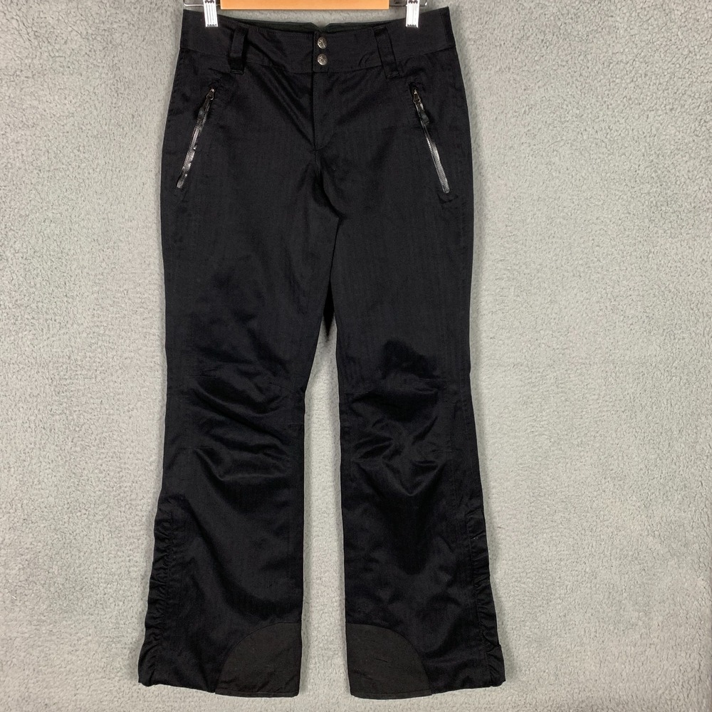 Athleta Twin Tip Ski Pants Women's 0 Black Lined Snowboard Snow Articulated Knee